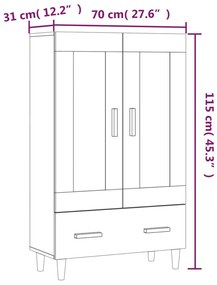 ΝΤΟΥΛΑΠΑ SONOMA ΔΡΥΣ 70 X 31 X 115 ΕΚ. ΑΠΟ ΕΠΕΞΕΡΓΑΣΜΕΝΟ ΞΥΛΟ 812567