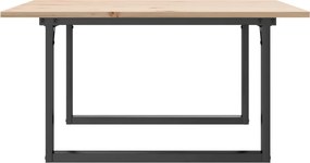 vidaXL Τραπεζάκι Σαλονιού Πλαίσιο Ο 80x80x45εκ Μασίφ Πεύκο/Ατσάλι