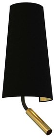 Φωτιστικό Τοίχου - Απλίκα Faro 7982 1xE27 max 40W 1xG9 max 10W Black-Gold Nowodvorski Metal, Fabric