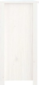 vidaXL Ντουλάπι Λευκό 100 x 35 x 74 εκ. από Μασίφ Ξύλο Πεύκου