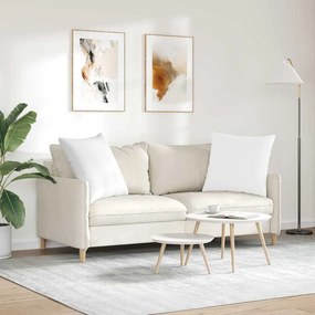 vidaXL Μαξιλάρι Καναπέ 2 pcs Λευκό 80 x 80 cm ύφασμα
