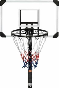 vidaXL Βάση Μπασκέτας Διάφανη 216-250 εκ. Πολυανθρακικό