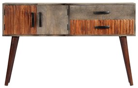 Τραπέζι Κονσόλα Γκρι 120x35x75 εκ Μασίφ Ακατέργαστο Ξύλο Μάνγκο - Γκρι