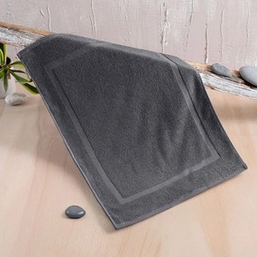 Ταπέτο Μπάνιου Tiles Dark Grey Ρυθμός 50Χ70 100% Βαμβάκι
