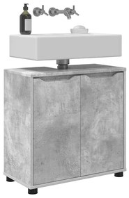 vidaXL Ντουλάπα νιπτήρα μπάνιου με ράφι Σκυρόδεμα Γκρι 60 x 30 x 60 cm