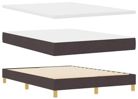 vidaXL Κρεβάτι box spring με στρώμα με στρώμα Σκούρο καφέ Σκούρο καφέ