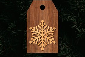 Σετ των 2 Intra απο ξύλο plywood 3mm-4mm πάχος Χριστουγεννιάτικο δώρο ετικέτας Δίασταση 15x15 cm INTRAFABR-113221008