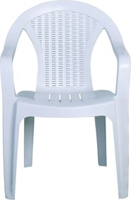 INTEX Πολυθρόνα Κήπου Στοιβαζόμενη, PP Άσπρο   1τμχ