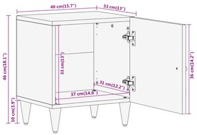 ΚΟΜΟΔΙΝΟ 40 X 33 X 46 ΕΚ. ΑΠΟ ΜΑΣΙΦ ΞΥΛΟ ΜΑΝΓΚΟ 358244