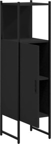 vidaXL Ντουλάπι Μπάνιου Μαύρο 33 x 33 x 120,5 εκ. Επεξεργασμένο Ξύλο