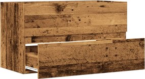 vidaXL Ντουλάπι Νιπτήρα Όψη Παλαιού Ξύλου 90x38,5x45 εκ. Επεξεργ. Ξύλο