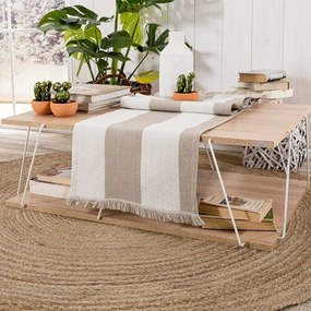 Τραβέρσα Gella 02 Beige Teoran 45X180 Cotton-Polyester