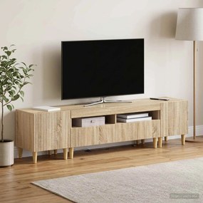 VidaXL 3 Τεμάχια LED Τηλεοπτική Ντουλάπα ARNHEM 3 τμχ. Sonoma Δρυς