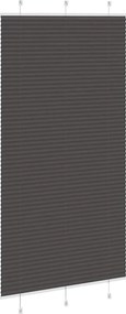 vidaXL Πλισέ περσίδα Μαύρο 110x200 cm Πλάτος υφάσματος 109,4 cm