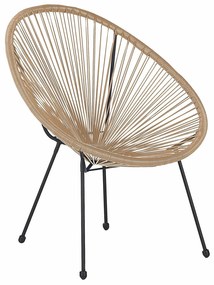 Καρέκλα εξωτερικού χώρου Berwyn 1953, 87x70x90cm, 5 kg, Ανοιχτό καφέ, Πλαστικό ψάθινο | Epipla1.gr