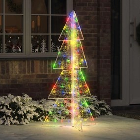 vidaXL Χριστουγεννιάτικο Δέντρο 160 LED Πολύχρωμο 150 cm Ακρυλικό
