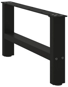 vidaXL Πόδια Τραπεζιού Σαλονιού 2 τεμ. Μαύρα 70x(30-31) εκ. Ατσάλι