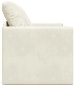 vidaXL Κρεβάτι καναπές 122cm Κρεμ Βελούδο