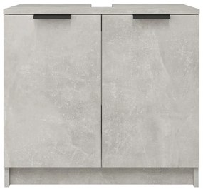 vidaXL Ντουλάπι Μπάνιου Γκρι Σκυροδέματος 64,5x33,5x59 εκ. Επεξ. Ξύλο