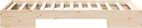 vidaXL Σκελετός Κρεβατιού Καφέ 90 x 190 cm