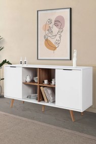 Κονσόλα Λευκό / Καρυδί PRAGREN 160x44x18