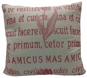 Vekrakis Μαξιλάρι Φιγούρας με Γέμιση 45×45εκ Polycotton Zig Zag  Μπορντό