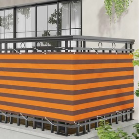 vidaXL Οθόνη Μπαλκονιού Πορτοκαλί και Καφέ 90 x 200 cm