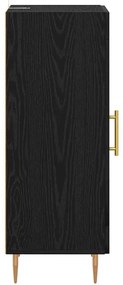 vidaXL Πλαϊνό γραφείο Μαύρη δρυς 34 x 34.5 x 90 εκ Επεξεργασμένο ξύλο