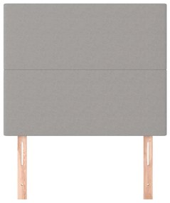 vidaXL Κεφαλάρι Ανοιχτό Γκρι 100x5x118/128 εκ. Ύφασμα