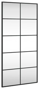Καθρέφτης Ορθογώνιος Μαύρος 50 x 100 εκ. από Σίδερο - Μαύρο