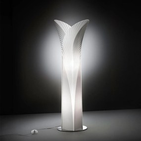 Φωτιστικό Δαπέδου Τρίφωτο Las Palmas White Slamp Aluminium, Polypropylene