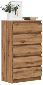 vidaXL Συρταριέρα Αρτισιανή Δρυς 60x36x103 εκ. από Επεξεργασμένο Ξύλο