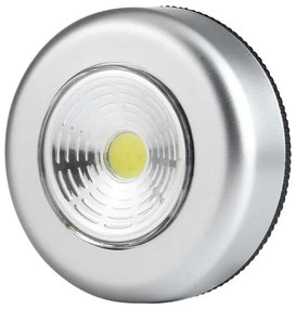 OEM Φωτιστικό Ντουλαπιού LED Με Αυτοκόλλητο Μπαταρίας 3xAAA Ασημί 226-291-Silver