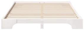 vidaXL Κρεβάτι δαπέδου με αποθήκευση Λευκό 160 x 210 cm ξύλο