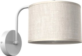 Απλίκα Τοίχου Lino Biel με καπέλο Λευκό με Λινό