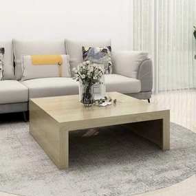 vidaXL Τραπεζάκι Σαλονιού Sonoma Δρυς 100x100x35 εκ. από Επεξ. Ξύλο