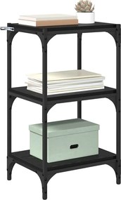 vidaXL Βιβλιοθήκη Μαύρη δρυς 40 x 33 x 70,5 εκ.