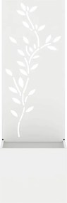 vidaXL Οθόνη Ιδιωτικότητας Κήπου Floral Λευκό 50 x 150 cm