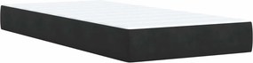 vidaXL Κρεβάτι box spring με στρώμα Μαύρο 80 x 200 cm Βελούδο