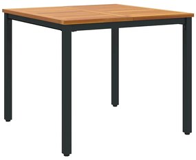 vidaXL Σέτ φαγητού για κήπο 5 pcs Μπεζ 90 x 90 x 75 cm συνθετικό ρατάν
