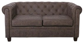 CHESTERFIELD Newport Kαναπές 2Θέσιος Σαλονιού -Καθιστικού, Ύφασμα Antique Look Καφέ 153x82x73cm Ε9420,23
