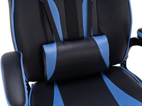 Καρέκλα gaming Mandeville 231, Μπλε, Μαύρο, 120x66x67cm, 17 kg, Με μπράτσα, Με ρόδες, Μηχανισμός καρέκλας: Κλίση | Epipla1.gr