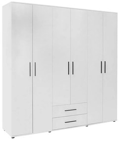 Ντουλάπα Ρούχων Bianco 0241428 Εξάφυλλη 206x52x213cm White Εξάφυλλη
