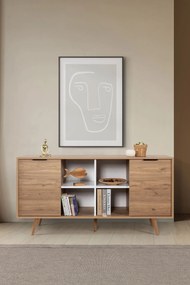 Κονσόλα Sapphire Δρυς / Λευκό PRANU 160x44x18