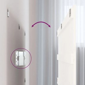 vidaXL Κεφαλάρι Τοίχου Λευκό 140x3x60 εκ. από Μασίφ Ξύλο Πεύκου