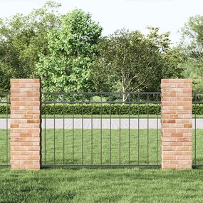 vidaXL Στοιχείο Φράχτη ASSEN 163 x 80 εκ Ατσάλι Γκρι