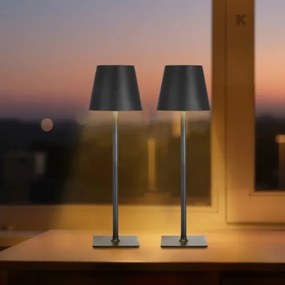 VEVOR Cordless Table Lamp 2-Pack 5200mAh Rechargeable Battery Desk Lamp Black