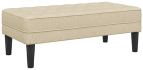 vidaXL Παγκάκι Κρεμ 113x57x39 εκ. Υφάσματος
