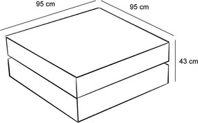 Πουφ Σκαμπό Πράσινο COMFORT 95x95x43