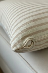 Stewehome Σετ 2 τεμαχίων ριγέ μαξιλαροθήκες από βαμβακερό λινό 43x43 cm